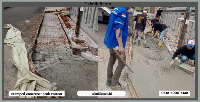 Stamped Concrete Trotoar